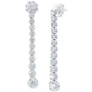 Diamond Graduated Linear Drop Earrings (1-1/2 ct. t.w.) in 14k White Gold